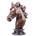 Lófej - bronz szobor márványtalpon képe